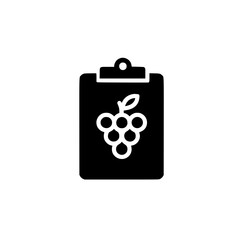 Farm Management Checklist with Grapes and Clipboard Icon for Fruit Cultivation and Seasonal Planning