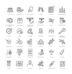 Set of reproductive health icons