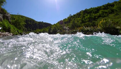 Mountain river rapids