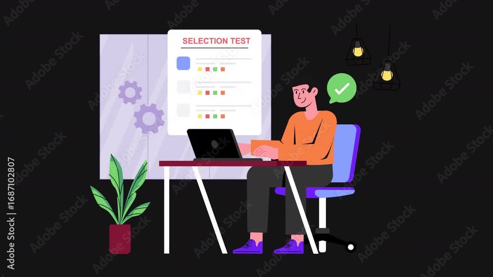 Poster selection test 2d motion graphics animation alpha channel