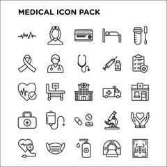 medical health icon pack