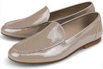 These loafers feature a sleek design in a neutral hue, making them versatile for various occasions, from casual outings to formal events, providing both comfort and style