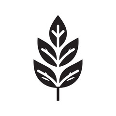 Elegant Leaf Logo Vector Silhouette Design Featuring Minimalist Botanical Art, Eco-Friendly Nature Symbol, Modern Branding Emblem, Organic Identity Icon, Decorative Greenery Outline, Perfect for Creat