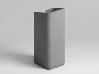 Naklejka premium Sleek, grey, modern planter with angular design.