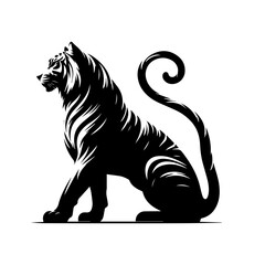 Powerful Roaring Tiger Vector – Wild Jungle Predator Illustration