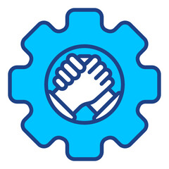 Fototapeta premium Teamwork Simple Vector Icon Collection