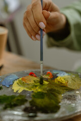 artist hand with brush