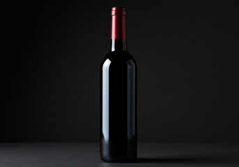Elegant bottle of red wine for your sophisticated celebrations and special occasions background