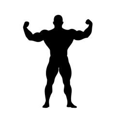Bodybuilder silhouette vector image for fitness enthusiasts and gym goers seeking workout inspiration