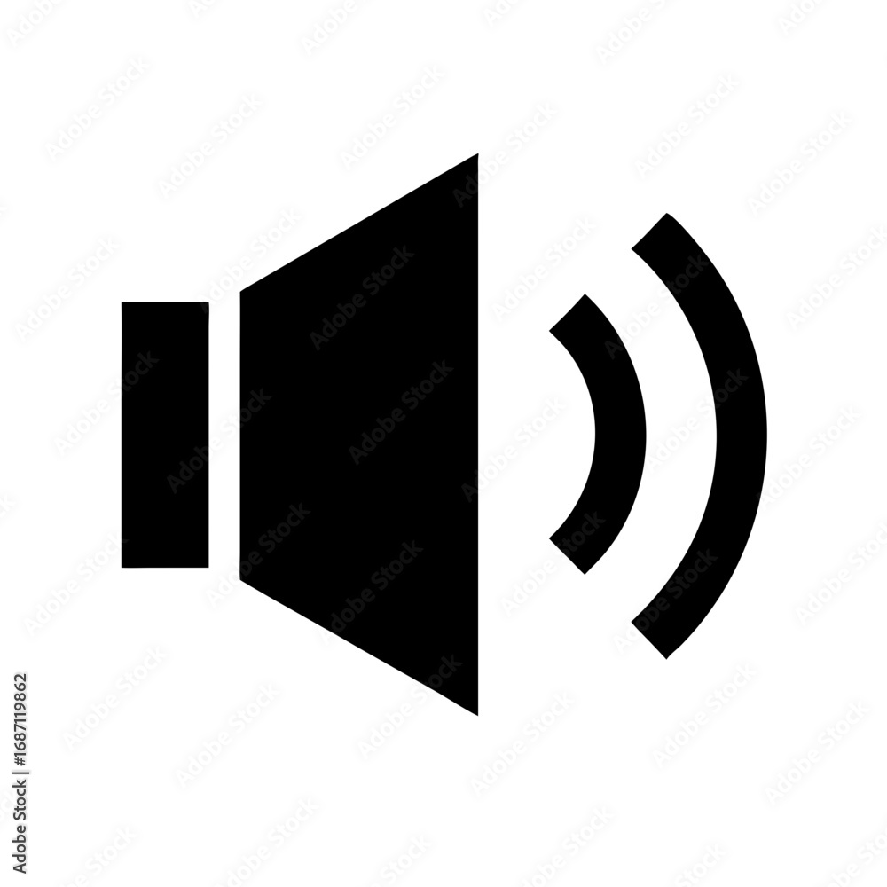 Poster sound volume icon vector illustration for audio music media player app interface and design