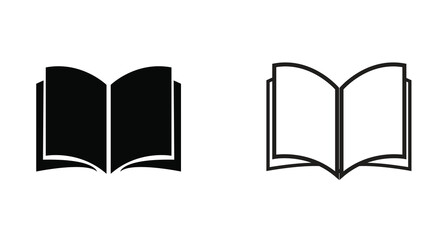 Simple and clean book icons for education, library, or learning concepts. Add this minimal design element for a modern and classic look in any project set