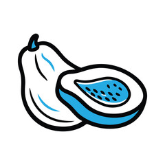  Avocado Doodle Cute Hand Drawn Healthy Food Cartoon Vector