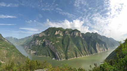 Chongqing, China: The Scenic Beauty of Wu Gorge in the Three Gorges of the Yangtze River.