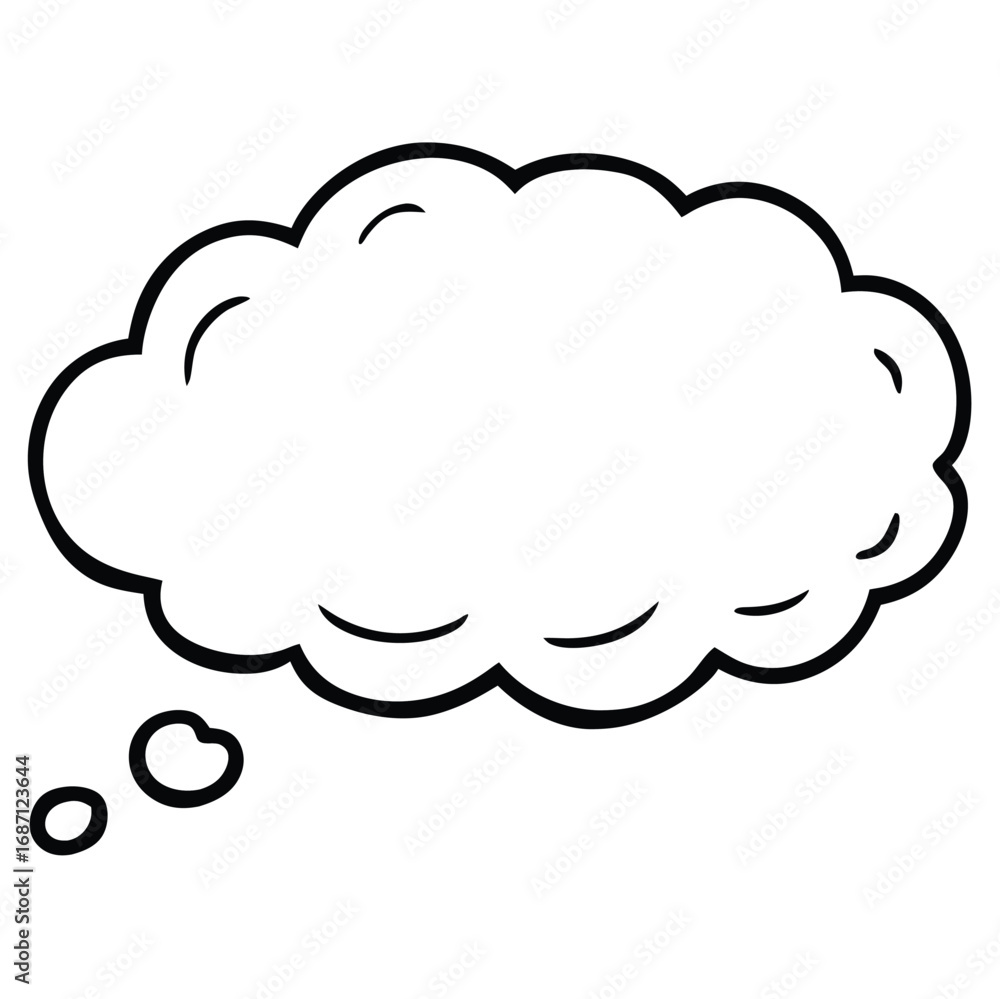 Poster a cloud computing concept is illustrated by a speech bubble icon symbolizing communication and thoug