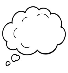A collection of vector cartoon speech bubbles, thought clouds, and chat balloons for communication design