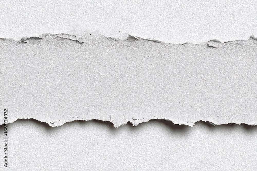 Poster torn white paper background with a textured surface revealing a blank space perfect for text or desi