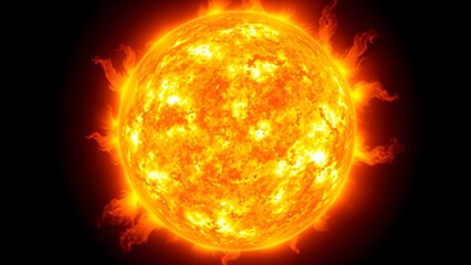 Abstract solar art depicting an immense eruption of superheated plasma in unseen colors against space.