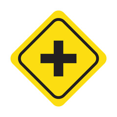Fototapeta premium traffic sign vector, highway warning