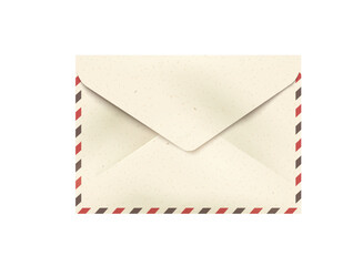Realistic airmail envelope, old paper texture