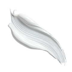 White cosmetic smear, flowing, smooth texture