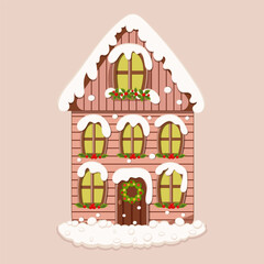 Delightful Christmas Gingerbread House With Festive Decorations and Candy Canes