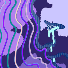 泣く人　シュール　抽象