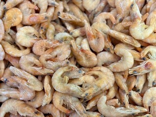 Indulge in a Fresh Shrimp Pile that is Perfectly Crafted for Seafood Lovers Everywhere. A vibrant and tempting pile of fresh shrimp, just waiting to be transformed into delicious seafood dishes
