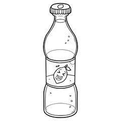 lemon soda illustration hand drawn outline vector