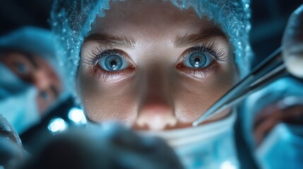 Surgeon POV Performing Operation in OR