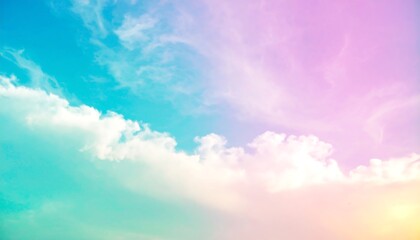 Pastel sky with clouds