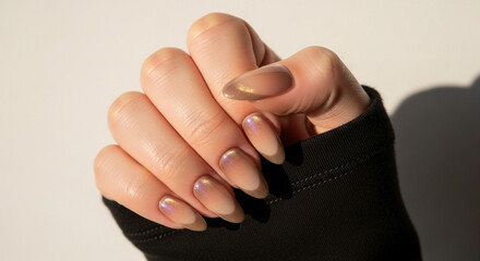 Almond ombre nails manicure nail art design ideas nail trends beauty salon stylish professional hands care