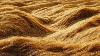 A Wheat Field With Abstract Golden Waves From The Wind