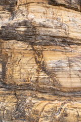 海岸に露出している地層