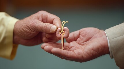 Hands Holding Model of Kidney Anatomy Showing Renal Structure, Nephrons, Blood Vessels, and Urinary Pathway in Medical Educational Context