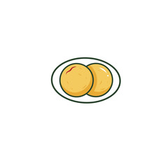 Minimalist omelette Snack Ilustration 