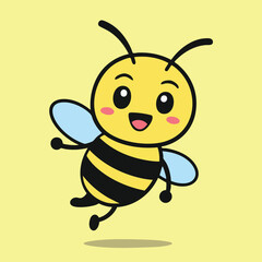 Obraz premium Smiling Bee Mascot 