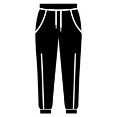 Clean Black Joggers Vector
