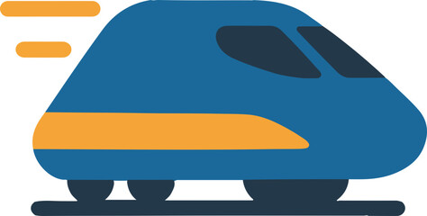 train on a white background