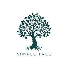 Obraz premium Creative Minimalist Tree Logo Design