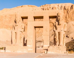 Ancient Egyptian temple gateway