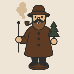 German Smoker Man Figurine