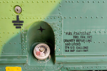 Fuel tank cap from a military Puma helicopter.