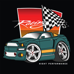 vector illustration of a sports car