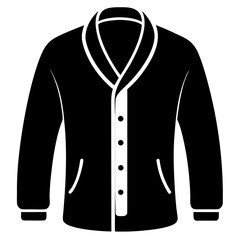 Cardigan Sweater Black Silhouette