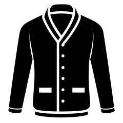Cardigan Sweater Black Silhouette