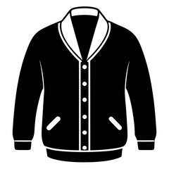 Cardigan Sweater Black Silhouette