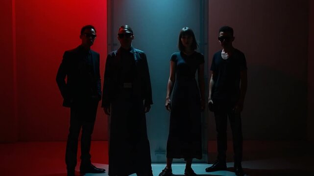 Luxury Design, Unique Template, Black Figures, Colors, Cinematic Background, Exclusive, Shapes, Mirror