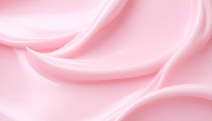 Fototapeta premium Smooth creamy textured surface in soft light pink. Natural material, cosmetic or food ingredient.