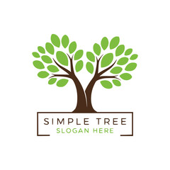 Obraz premium Creative Minimalist Tree Logo Design