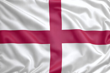 Fototapeta premium AI generated. Close up from the St George's flag. England, United Kingdom Patriotism